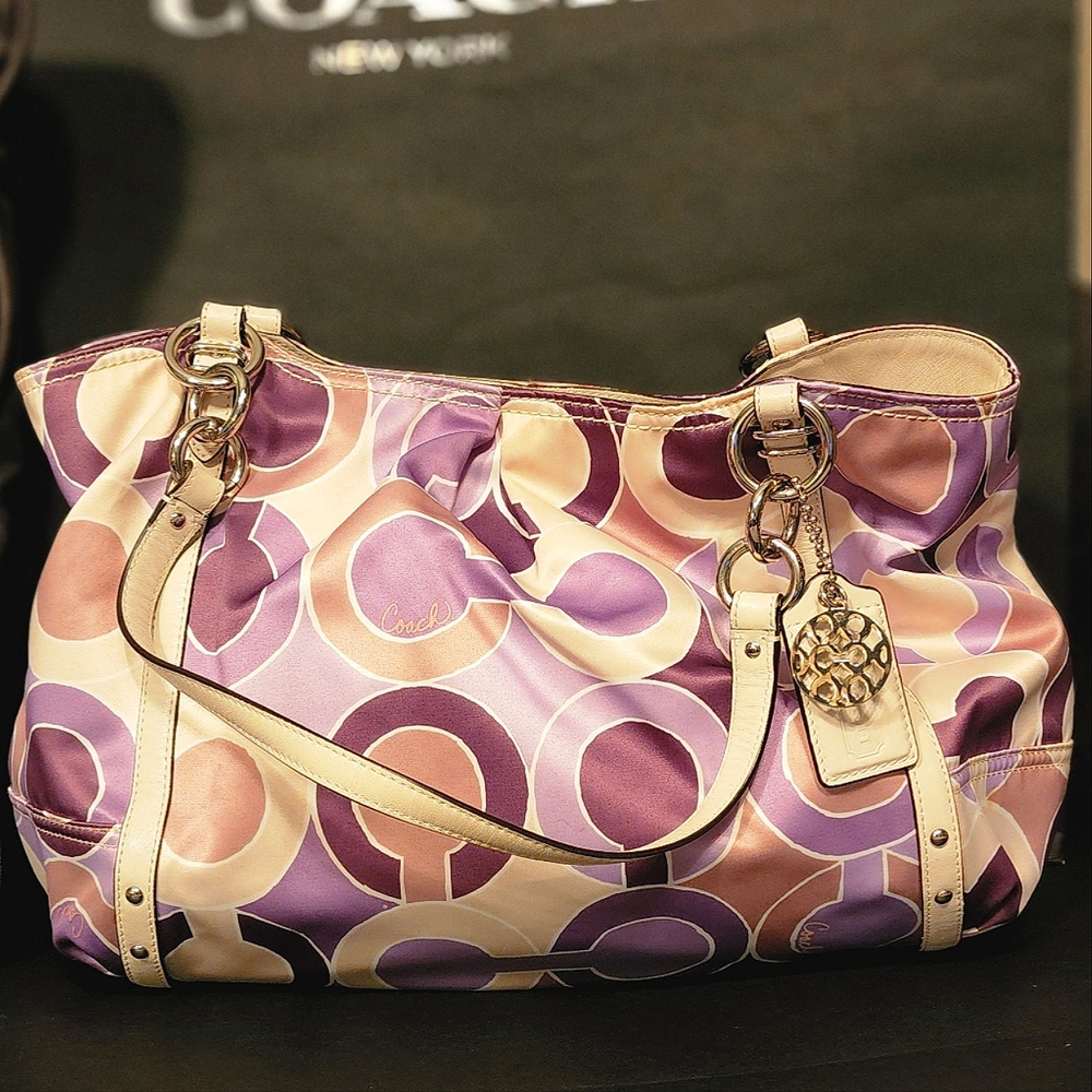 COACH OUTLINE OP ART PRINT ALEXANDRA TOTE